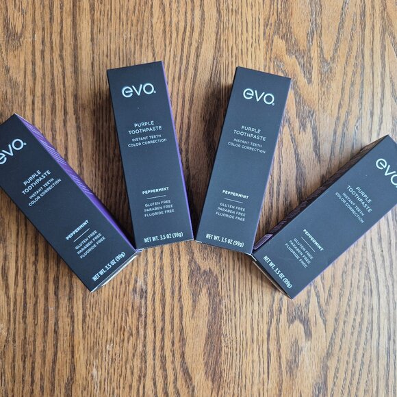 Lot of 4 Evo Purple Peppermint Instant Color Correction Toothpaste 3.5 oz 3/2027 - Picture 3 of 16